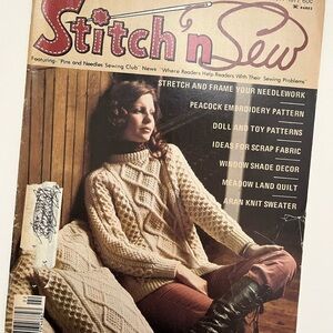 Stitch n Sew February 1977 Vintage Sewing & Knitting Magazine